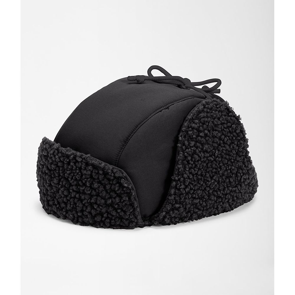 The North Face Beanies Womens Australia - The North Face Recycled Ridge Fleece Trapper Black (TOY-52